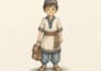 hand draw children book character design with model sheets